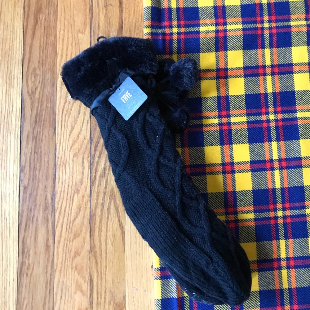 Frye Home Sock Black Cozy Cabin Boot Socks
